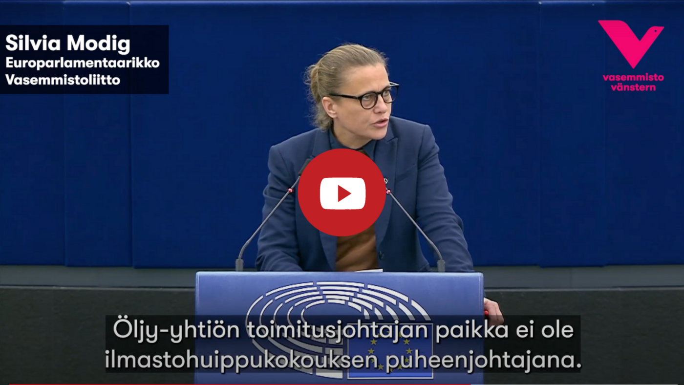 Kuva Youtube-videosta: COP28-ilmastokokouksessa toteutetaan maailmanlaajuinen tilannekatsaus. Tekstityksessä lukee: 